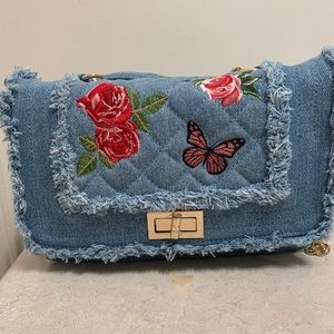 NEW DENIM CHAIN HANDBAG